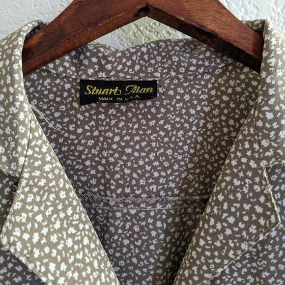 Vintage 90s Stuart Alan A Line floral button up dress - Picture 9 of 10